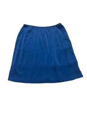 Kit and Ace Silk Blend Skirt Blue Size 8 Elastic Waist Minimalist